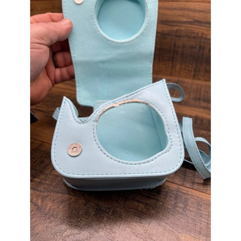 Fujifilm Instax Mini 9 Instant Camera Blue w Case Strap Viewfinder Damage